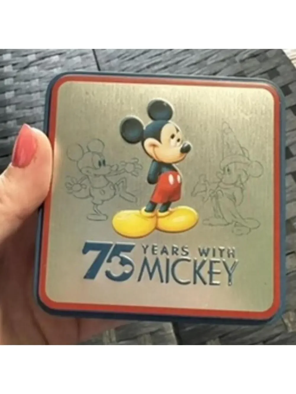 75 Years With Mickey Commemorative Watch with Black Leather Strap